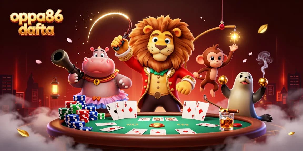 Engage in thrilling gaming moments at oppa86 dafta surrounded by exciting casino characters.
