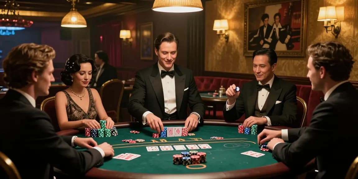 Experience the classic mafia-themed atmosphere of rokok88 online casino with vibrant players and elegant décor.