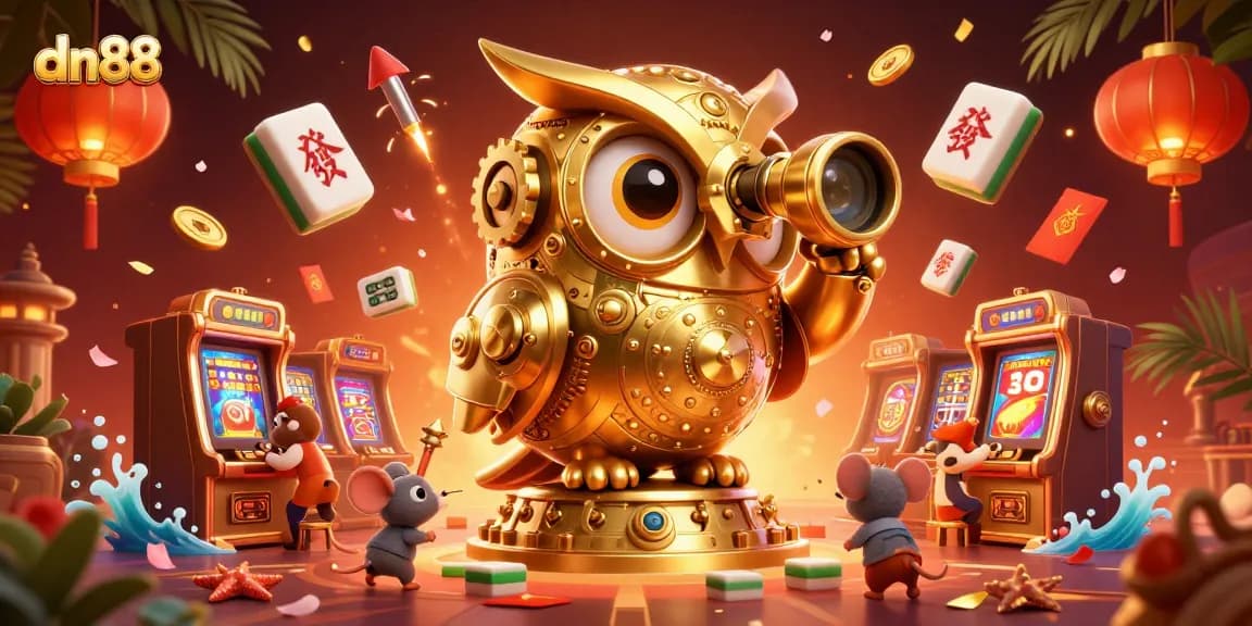 Experience the vibrant world of dn88 as you spin through colorful slot machines and gold coins.