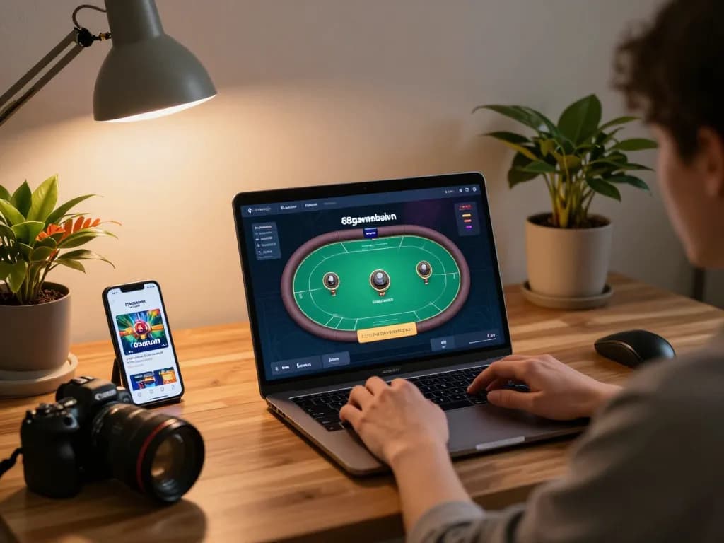 Engaging gameplay on 68gamebaivn with a cozy home setup for online poker