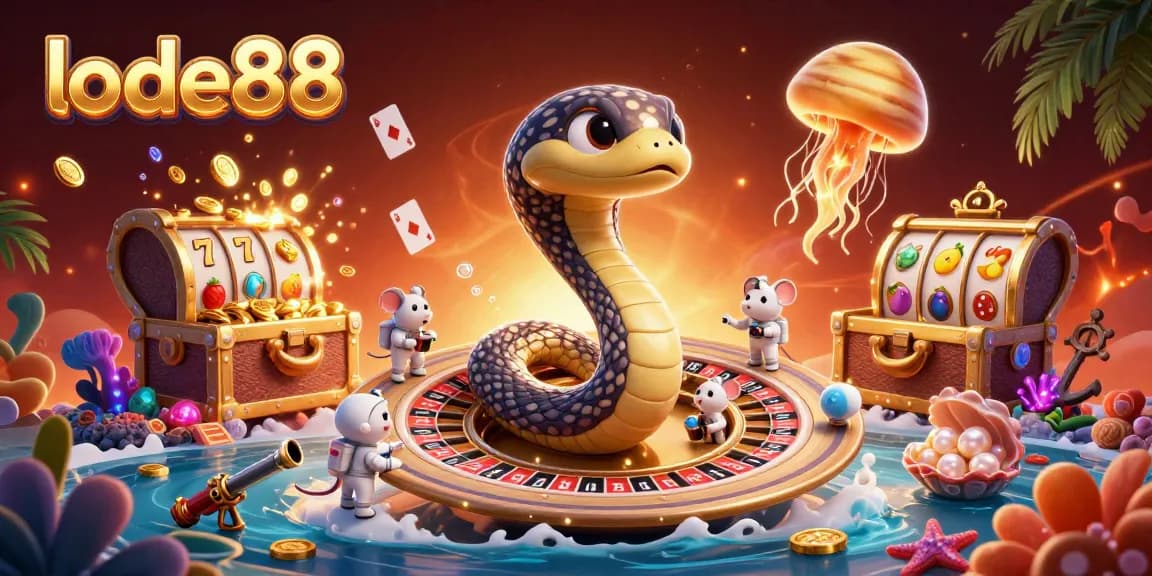 Place bets with lode88 in an immersive 3D casino scene featuring vibrant characters and game elements.