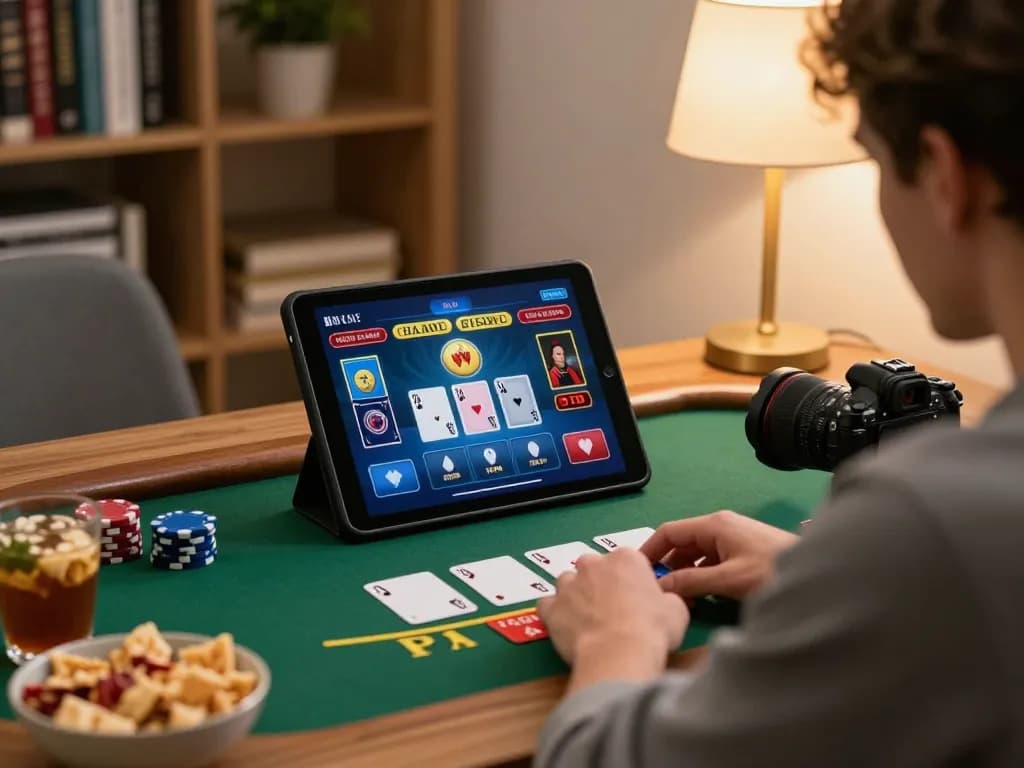 Player engaged in live dealer blackjack on hay88x tablet showing cards and betting options