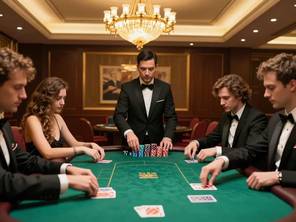 Players engaging in strategic gameplay at RR88 poker table under warm casino lighting.