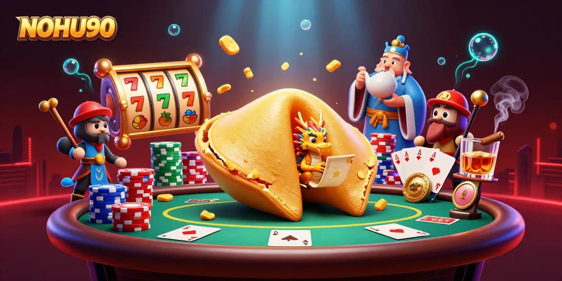 Experience excitement with NOHU90 as a dragon reveals fortunes among vibrant casino themes.