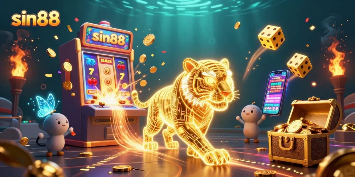 Experience thrilling gameplay at sin88 with a vibrant casino scene bursting with excitement.