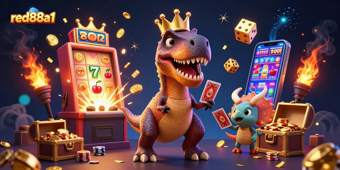 Experience thrilling gameplay with red88a1, featuring vibrant casino characters and dynamic jackpot elements.