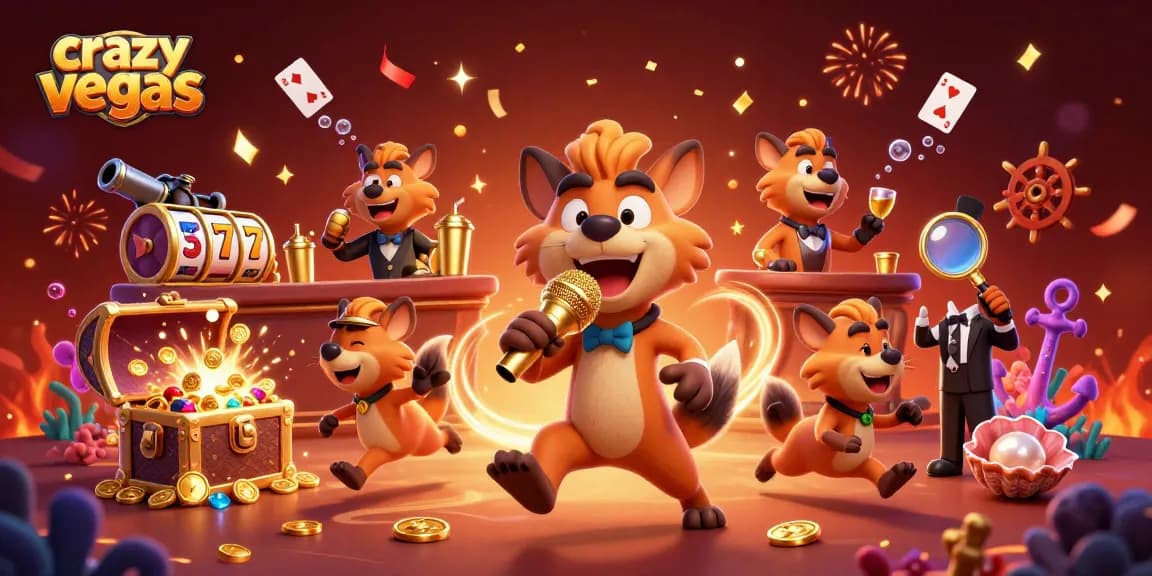 Experience the thrill of crazyvegas with hyenas in a vibrant casino atmosphere.