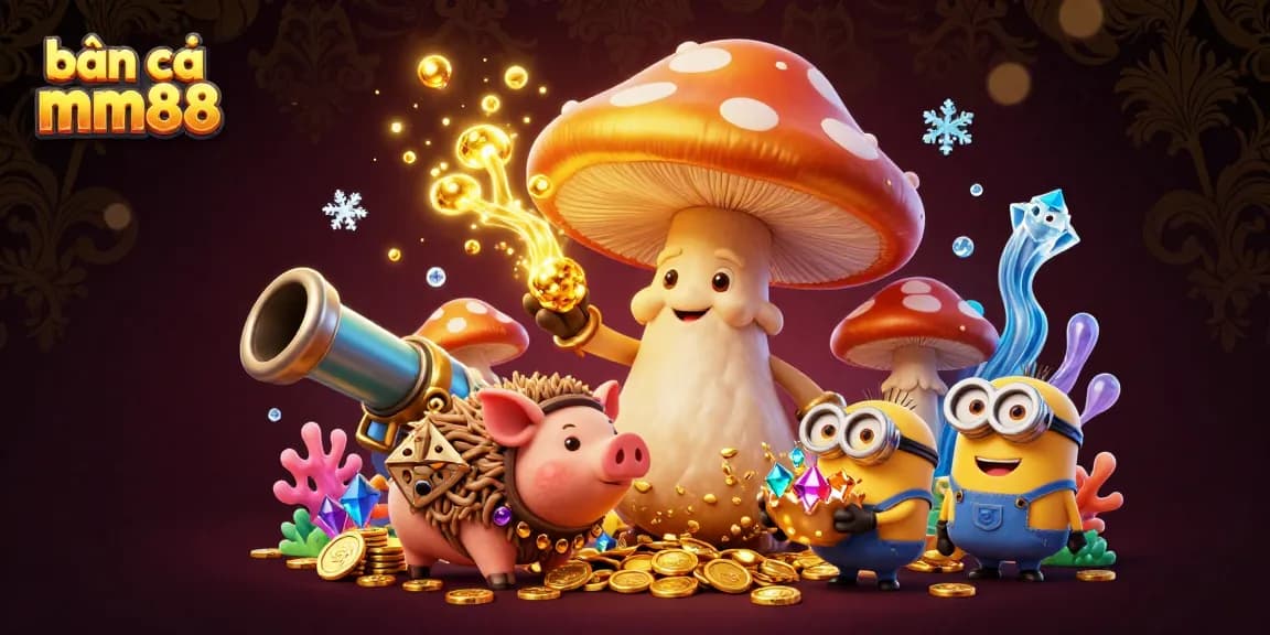 Engage in the colorful world of bắn cá mm88 with enchanting characters and treasure-filled elements.