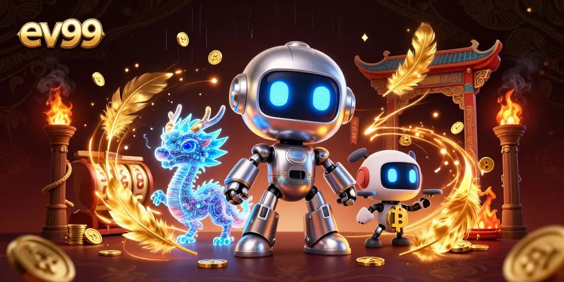 Ev99 showcases thrilling casino action with vibrant characters in a dynamic gaming scene.