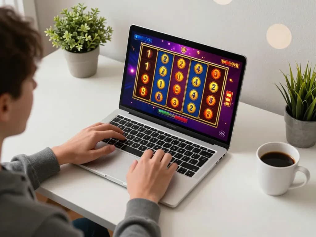 Engage in lifestylebanking with vibrant online slot gaming at a cozy home setup for responsible entertainment.