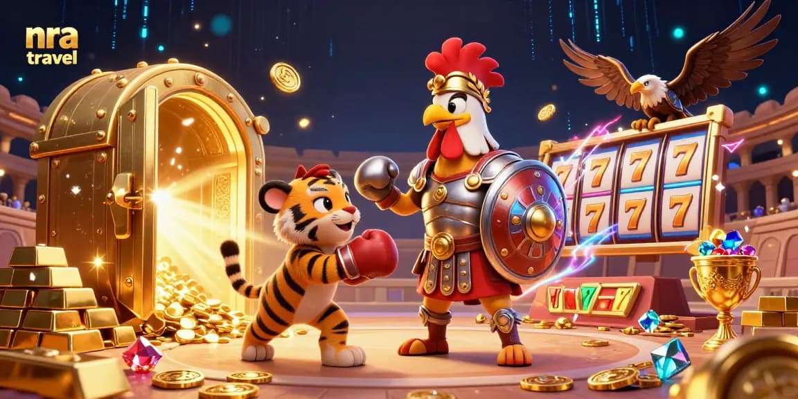Engage with nra travel and embark on a thrilling online casino adventure featuring a gladiator rooster.