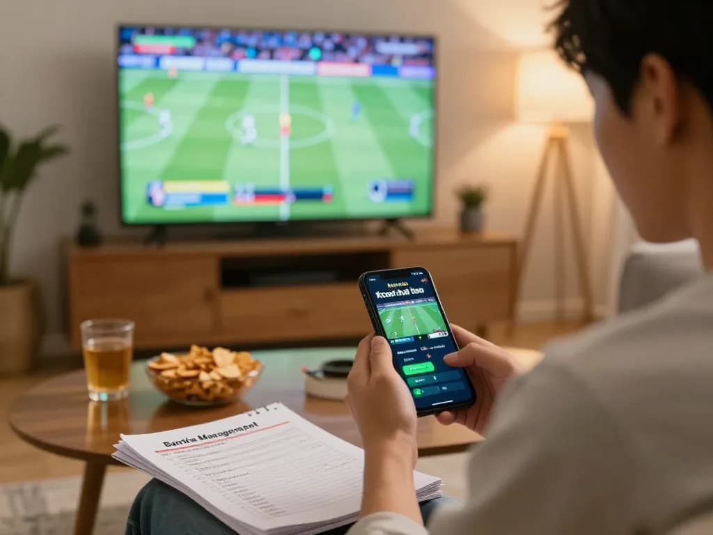 Experience kèo nhà cái hôm nay by placing real-time bets on your smartphone in a cozy living room setup