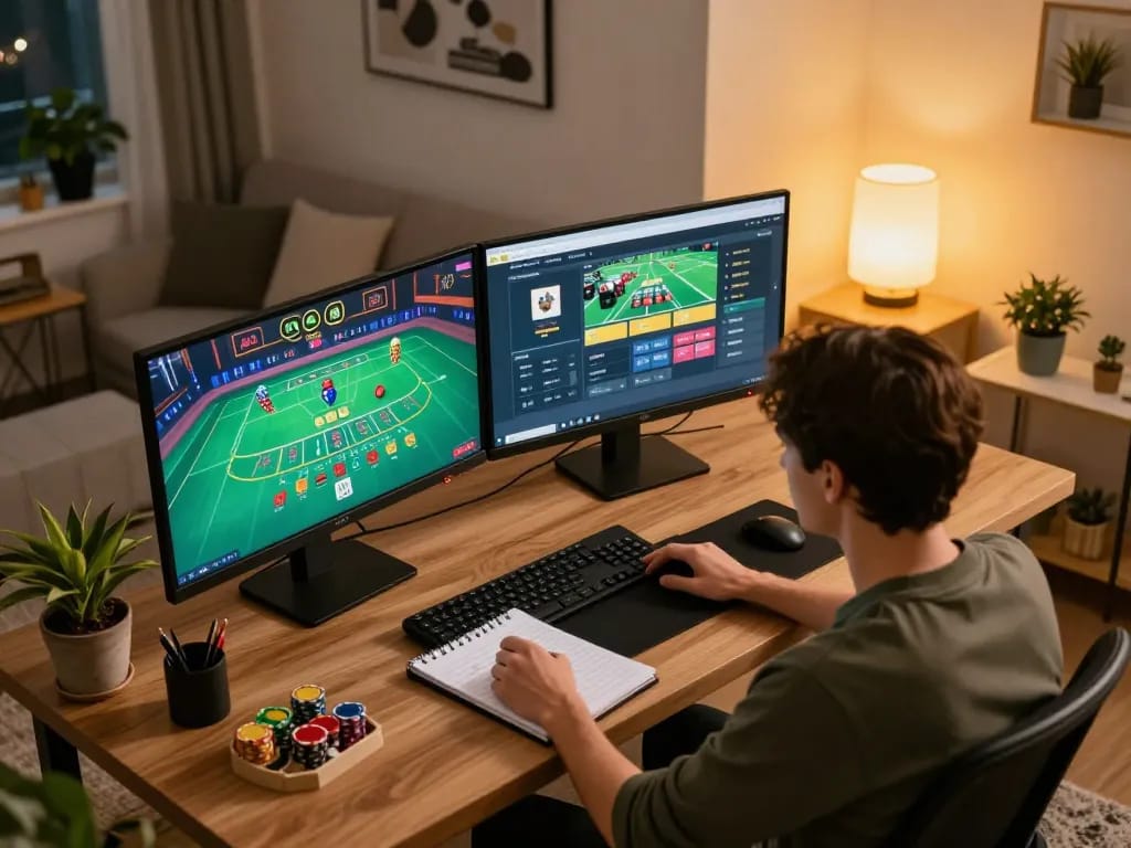 girlmeetsformosa player engaging in strategic online blackjack from a stylish home setup