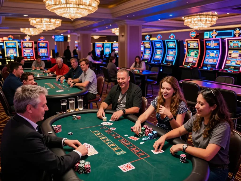 Players enjoying dynamic blackjack action at a casino while brandingbybrandi elevates their gaming experience.