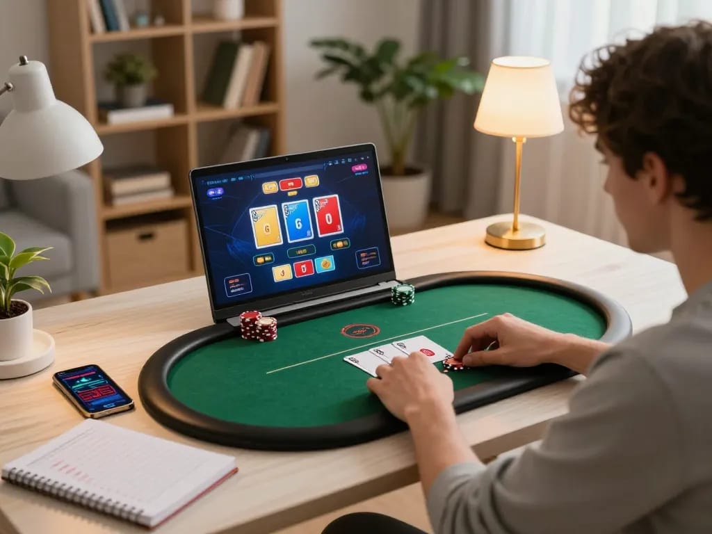 Players enjoying online poker at home with prisonersofthecrown platform, showcasing strategy and competitive excitement