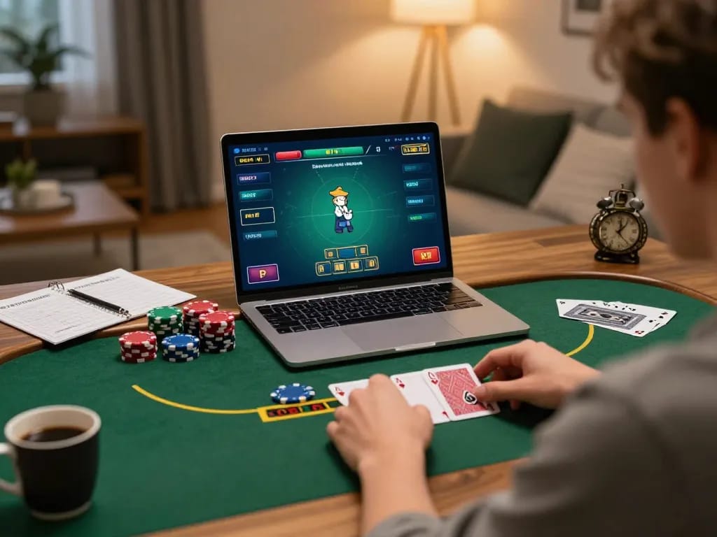 Players enjoy a thrilling blackjack game at home via proverbsafrica while surrounded by a cozy setup.