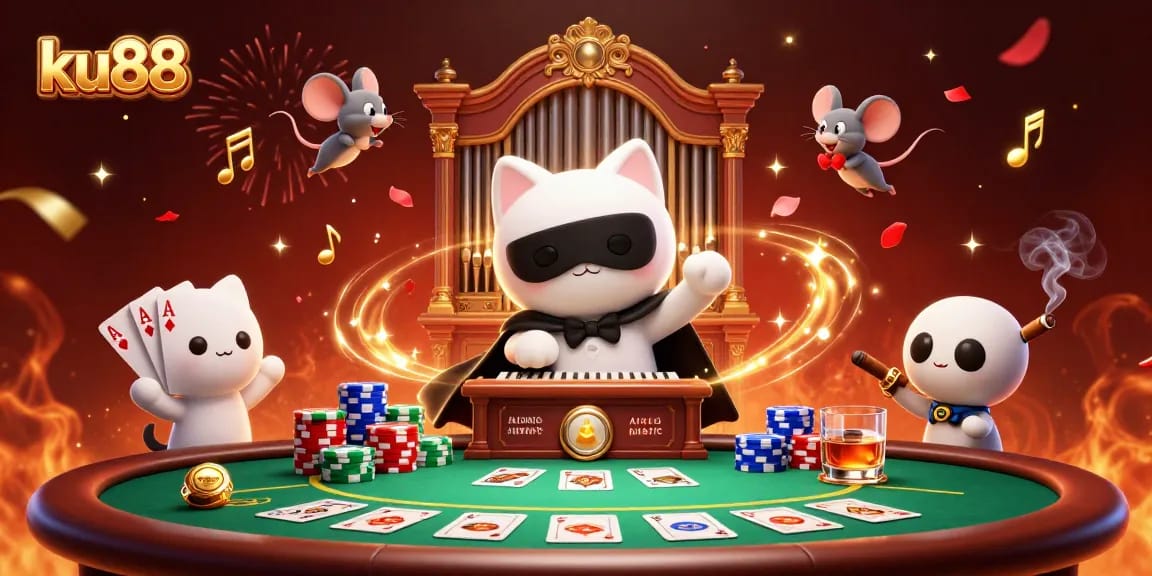 Experience the thrill at ku88 casino with a vibrant scene of gaming and celebration.