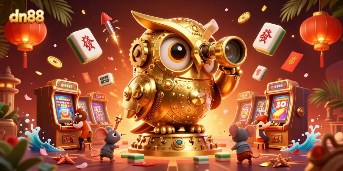 Experience the vibrant world of dn88 as you spin through colorful slot machines and gold coins.