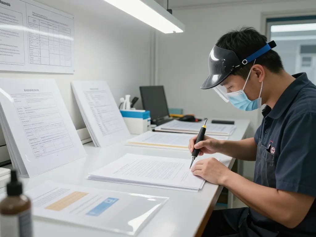 bóc plastic restoration process with expert technician in modern workshop