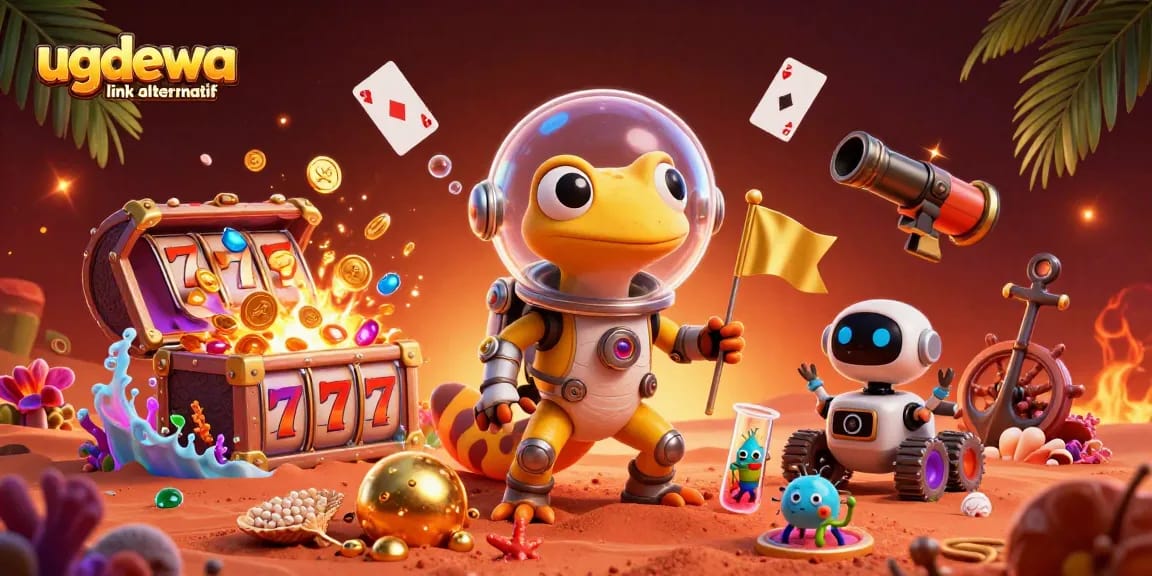 Explore the exciting world of ugdewa link alternatif with vibrant casino-themed elements in 3D!