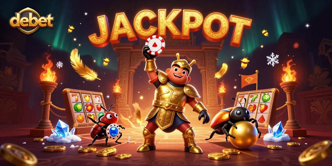 Experience the thrill of debet with an exciting casino scene showcasing jackpot elements.