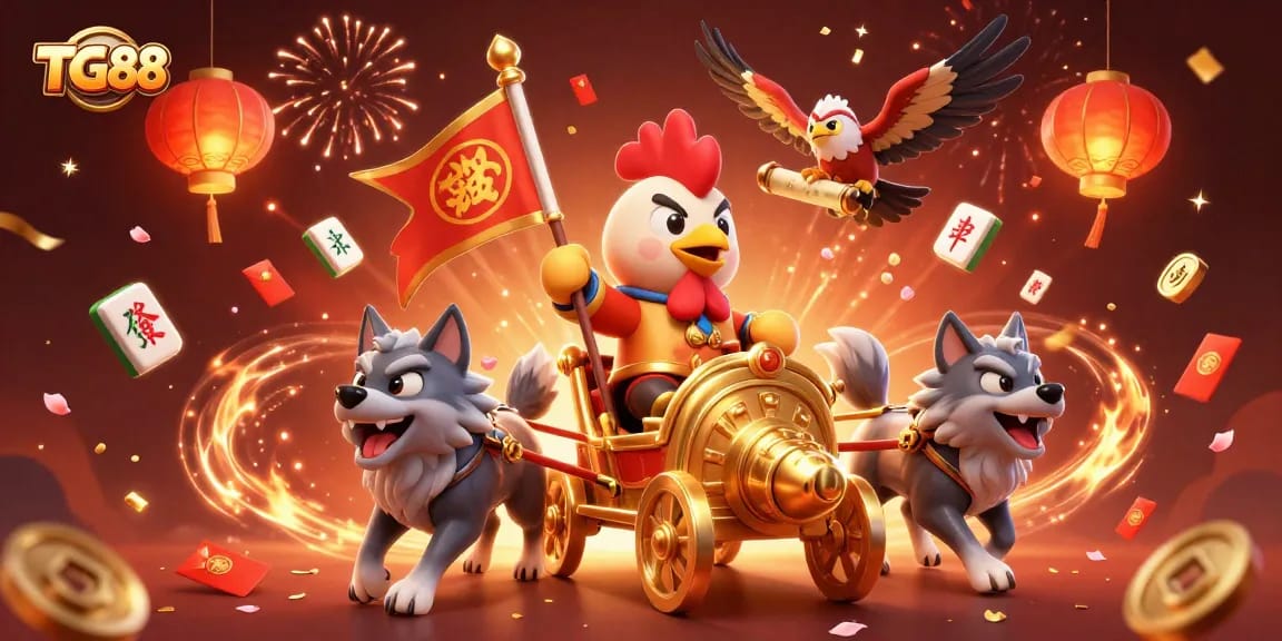 Engage with TG88 in a vibrant, dynamic casino adventure featuring animated characters immersed in winning moments.