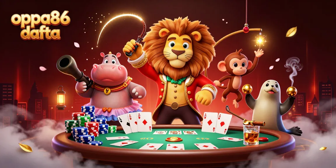 Engage in thrilling gaming moments at oppa86 dafta surrounded by exciting casino characters.
