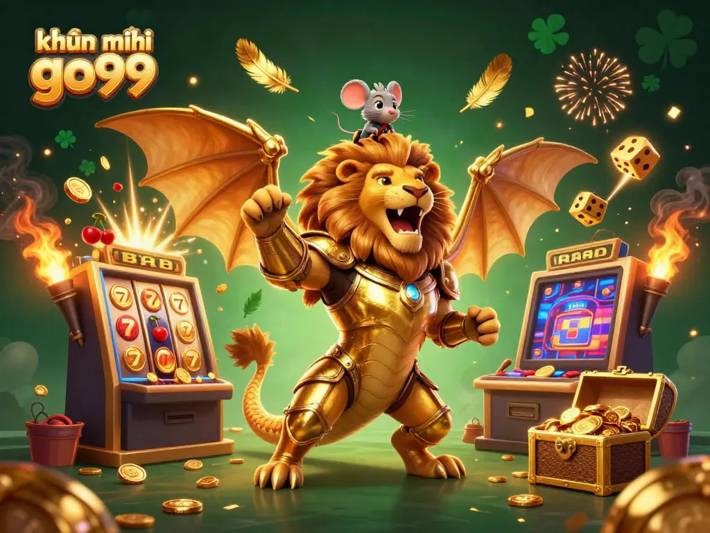 Experience thrilling khuyến mãi go99 with vibrant 3D casino illustration showcasing fantastic jackpots.