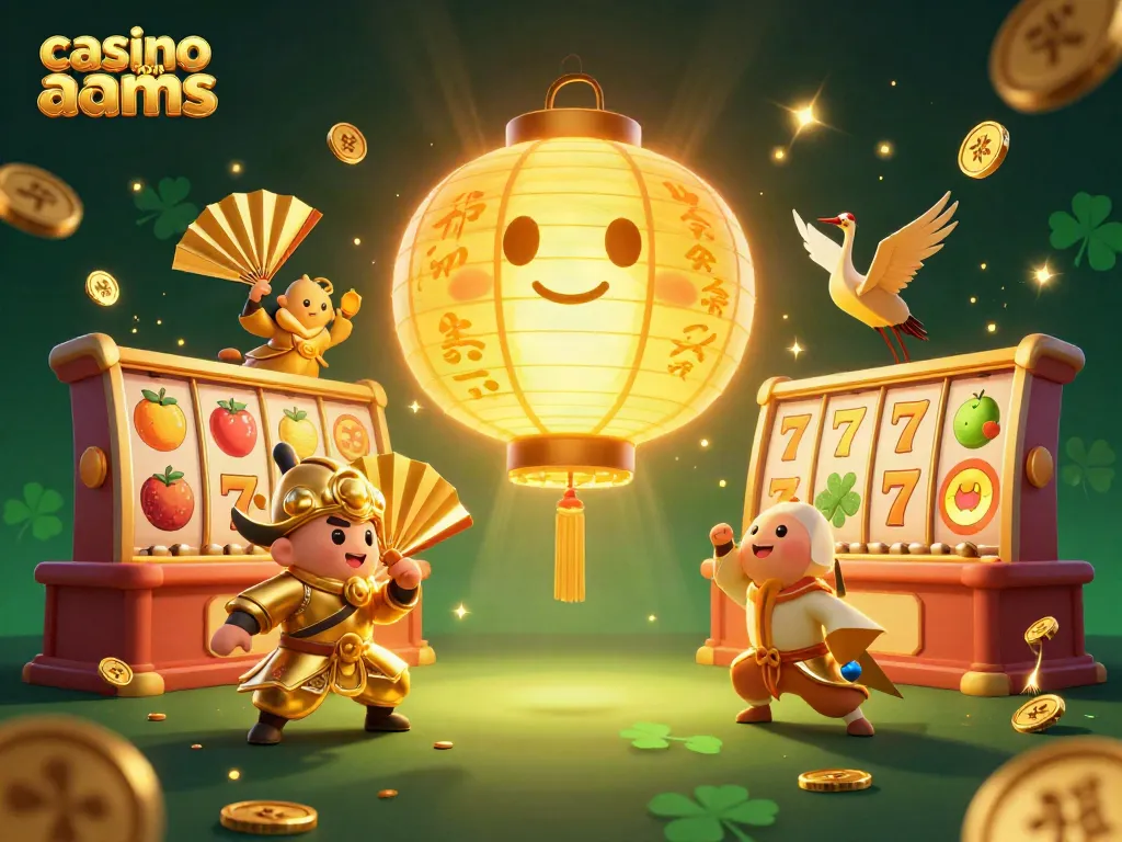 Gioca nei casino non AAMS con personaggi 3D e simboli di fortuna fluttuanti.
