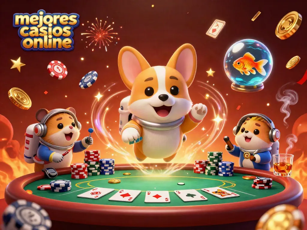 Juega en los mejores casinos online junto a un corgi astronauta en un casino espacial lleno de emoción.