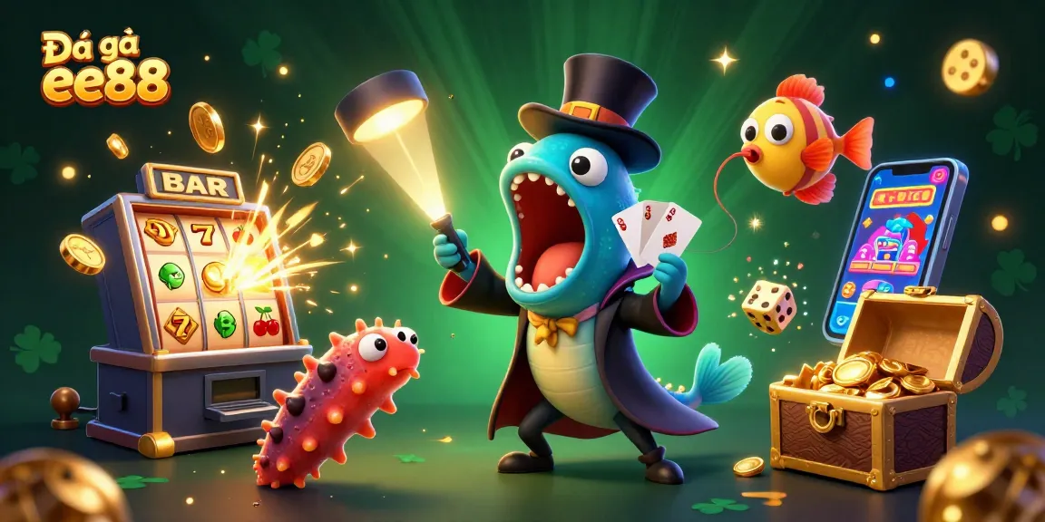 Engage in Đá gà ee88 with vibrant slots, dazzling jackpots, and captivating characters in a lively casino setting.