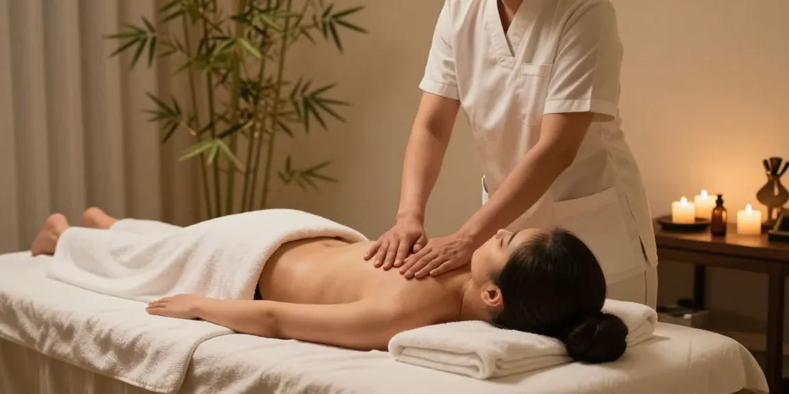남양주출장안마 peaceful massage therapy session in a tranquil spa environment with soothing ambiance