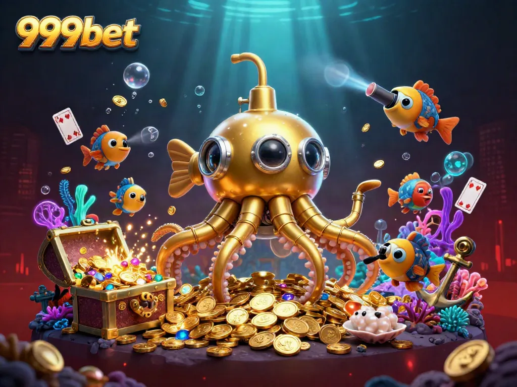 Experience exhilarating gameplay at 999bet with a golden kraken submarine and treasure-filled aquatic adventure.