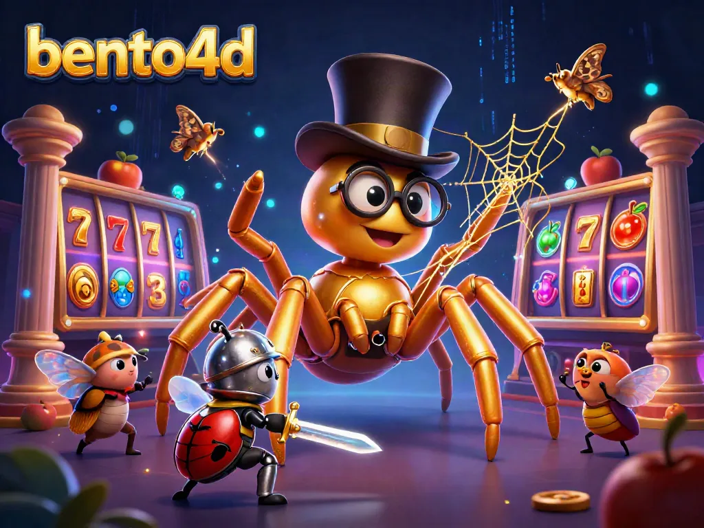 Bento4d captivates players with a thrilling slot adventure featuring a tarantula and knight.