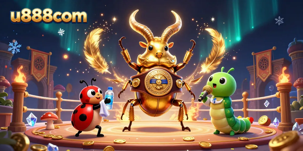 Experience thrilling gameplay at u888com with an epic casino-themed showdown featuring a boxing beetle!