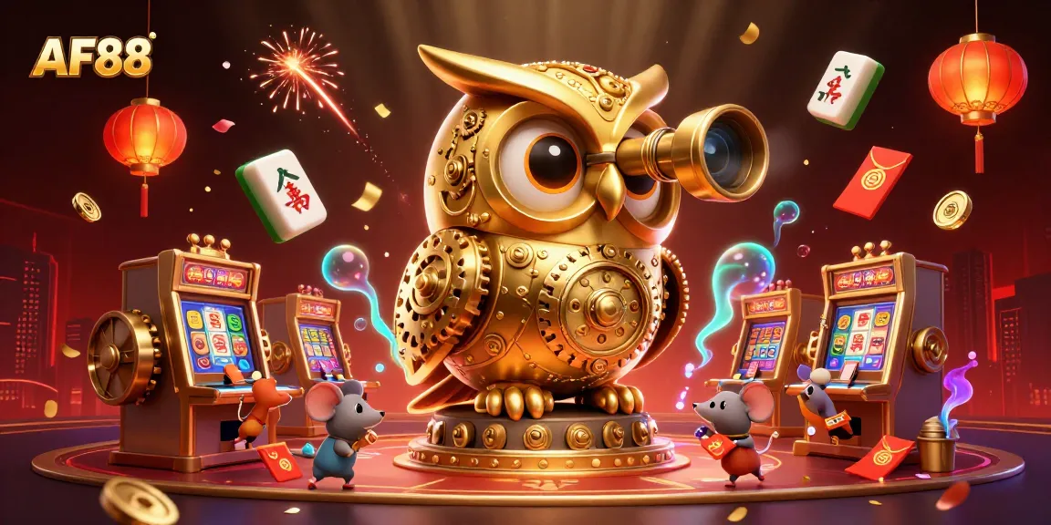 Experience thrilling gaming action at AF88 with a captivating casino illustration showcasing vibrant characters and elements.