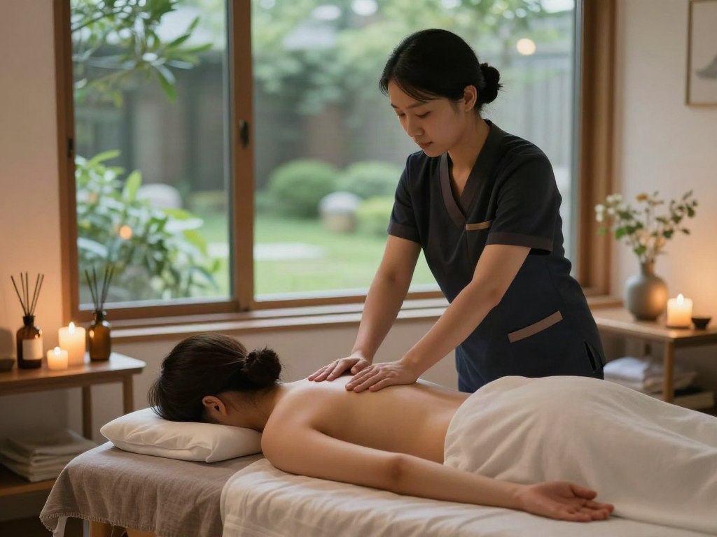 Experience 양천구출장안마 in a serene massage therapy environment with soothing decor and calm atmosphere.