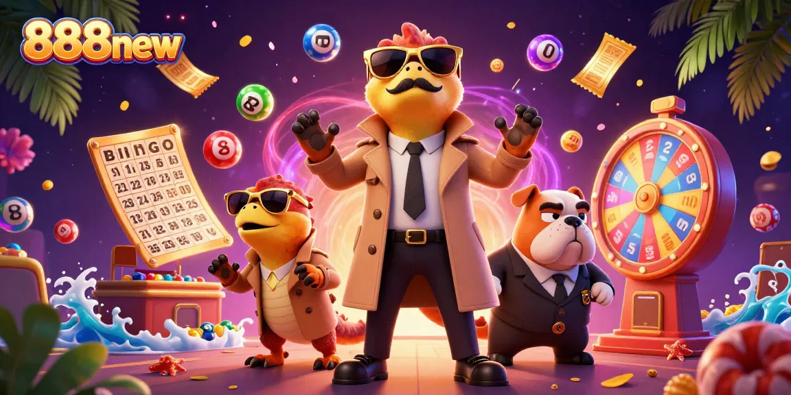 Experience 888new excitement with cartoon raptors at a casino VIP lounge.