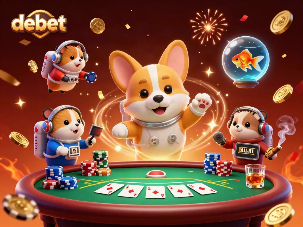Experience debet's thrilling casino adventure with a corgi astronaut and engaging characters.