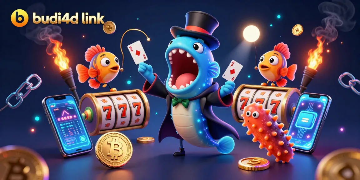 Experience thrilling gameplay with budi4d link as a deep-sea gulper eel dazzles in a magic show amidst vibrant casino elements.