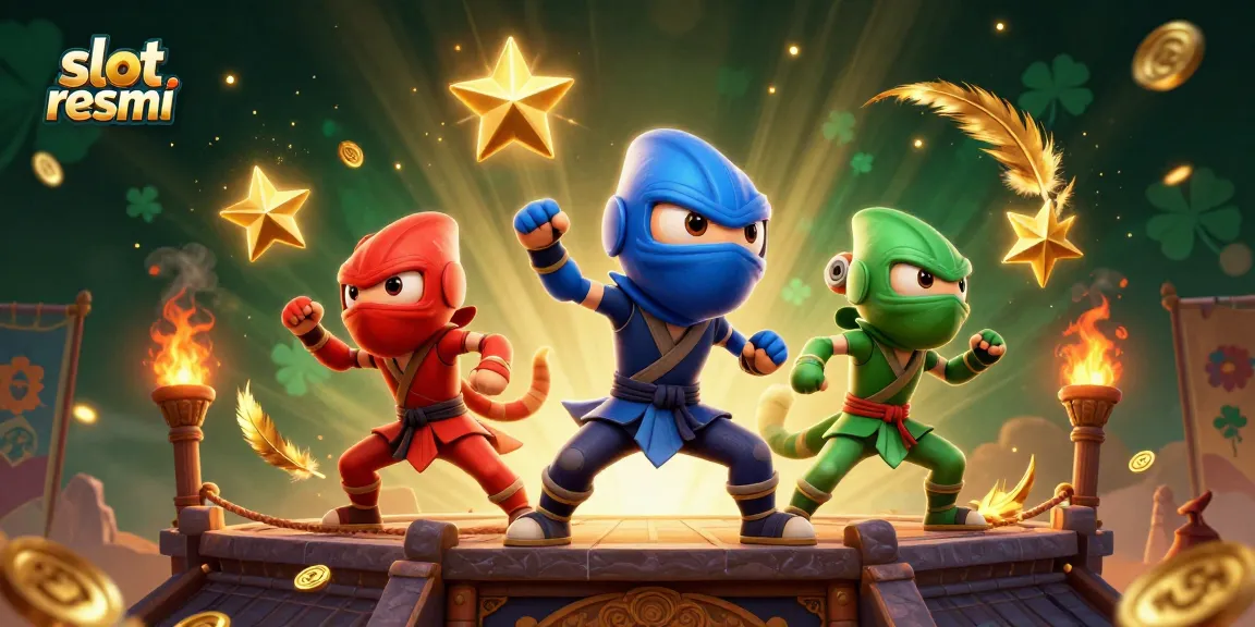 Experience thrilling action with the slot resmi ninja chameleon team showcasing martial arts in a dazzling casino setting.