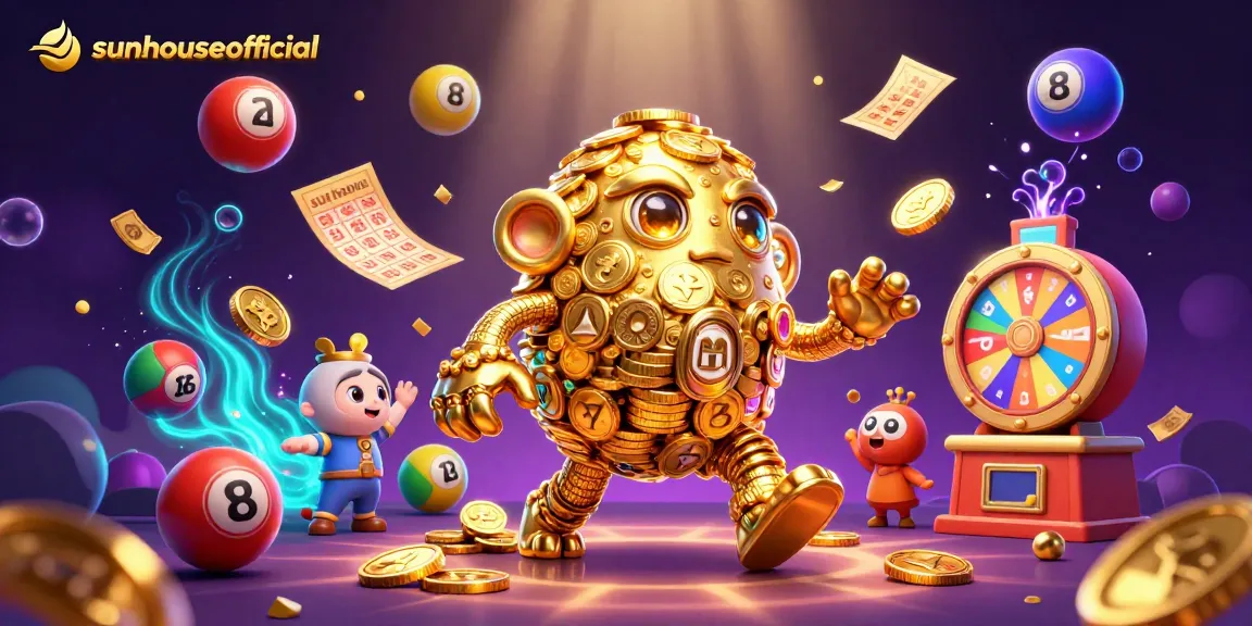Experience the thrills of chance at sunhouseofficial with vibrant casino elements and lottery excitement.