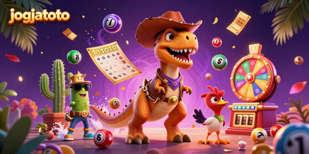 Engage in exciting gameplay at jogjatoto with interactive lottery elements and vibrant characters