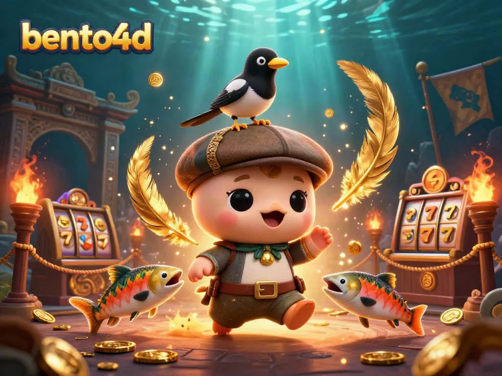 Engage in thrilling activities with bento4d while enjoying adorable, playful characters in a richly detailed casino scene.