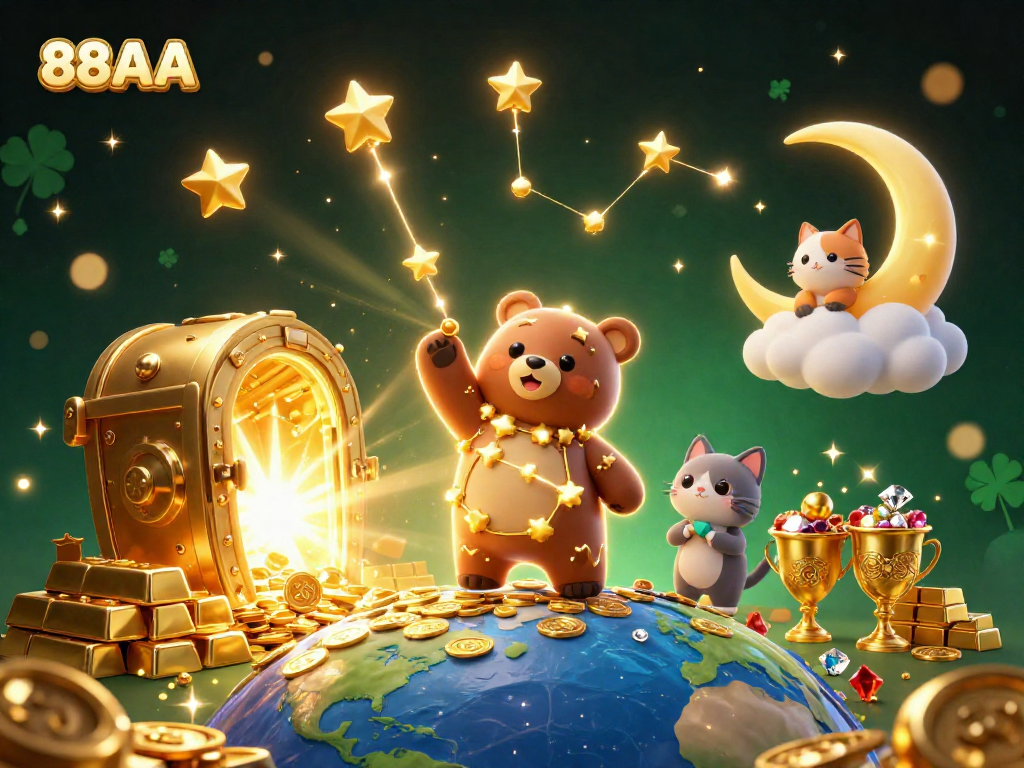 Engage in thrilling gameplay with 88AA, featuring an enchanting 3D casino world filled with treasure and excitement.