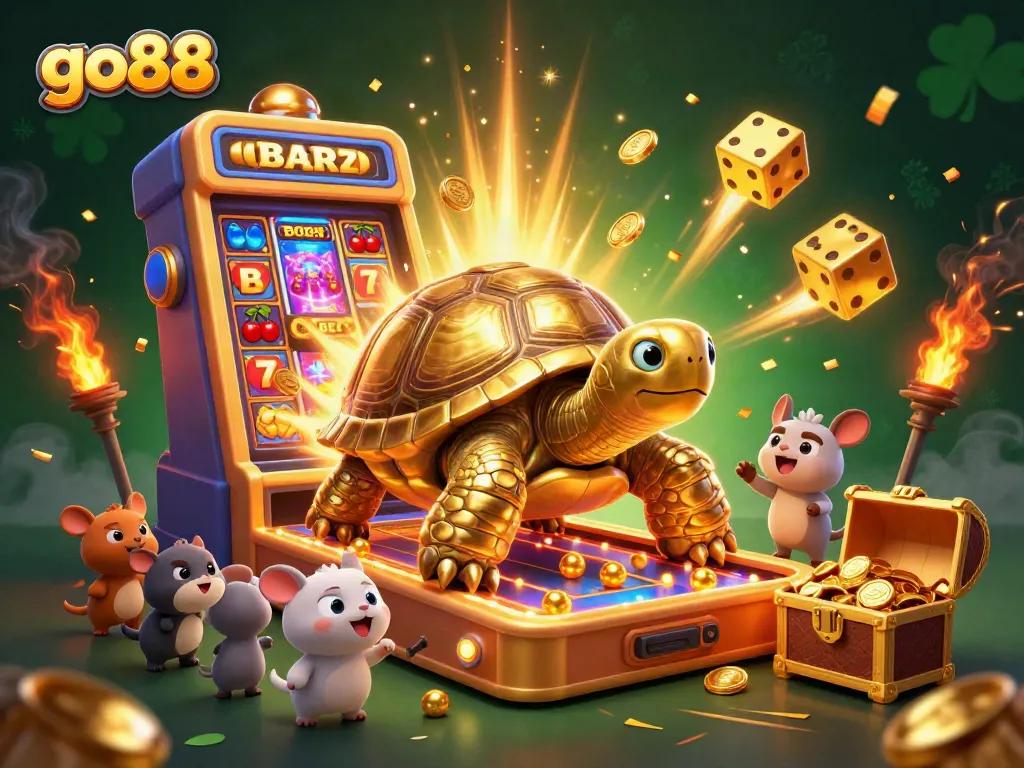 Engage with go88's exhilarating casino games amidst a vibrant 3D spectacle of jackpots and excitement.
