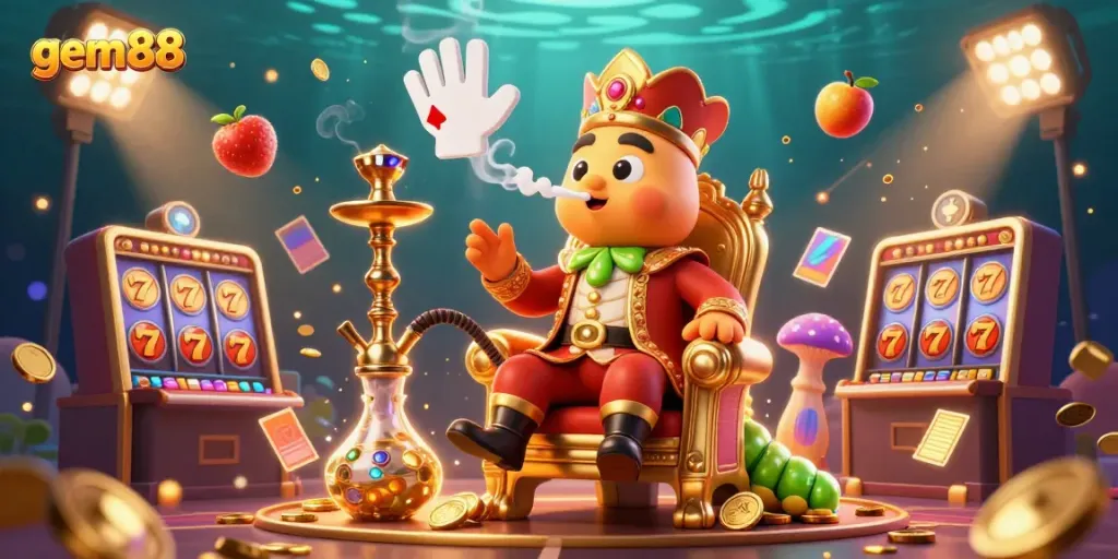 Experience the thrill of winning with gem88 at this vibrant online casino art featuring dynamic slot symbols and a magical atmosphere.