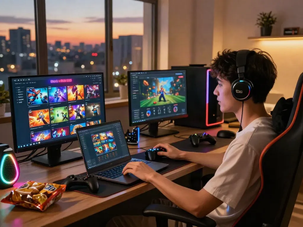 Engaging with bro138 online slot gaming platform in a vibrant setting.