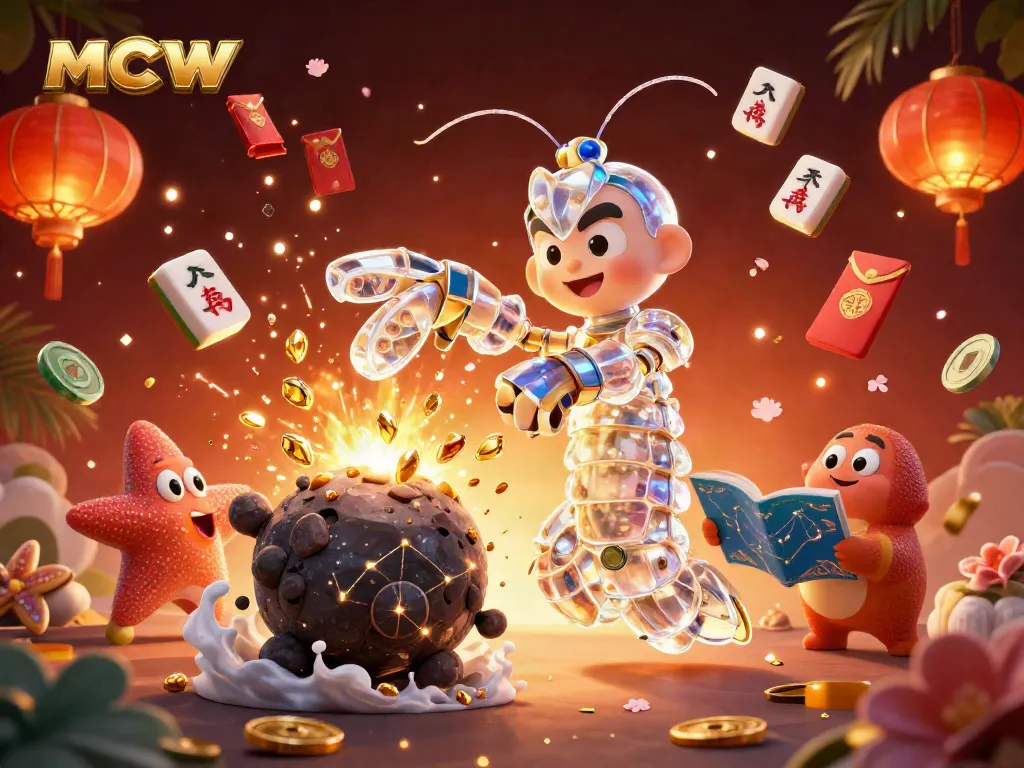 Experience thrilling gameplay at MCW, where a galactic samurai and starfish navigate a world of treasure.