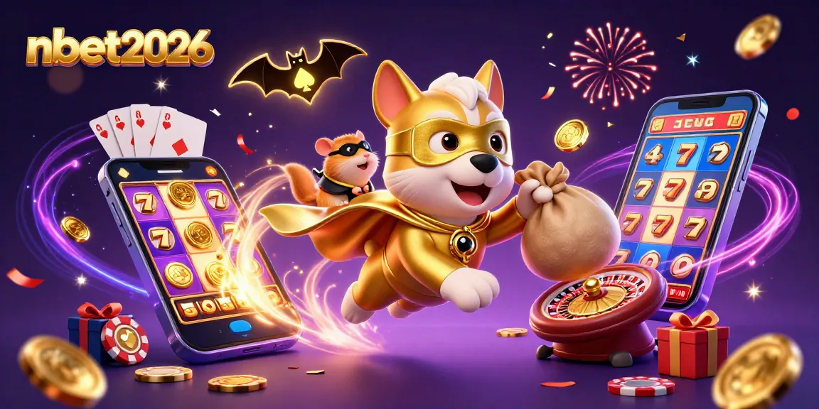 Play games now at nbet2026 while enjoying a dynamic 3D casino experience with colorful elements.